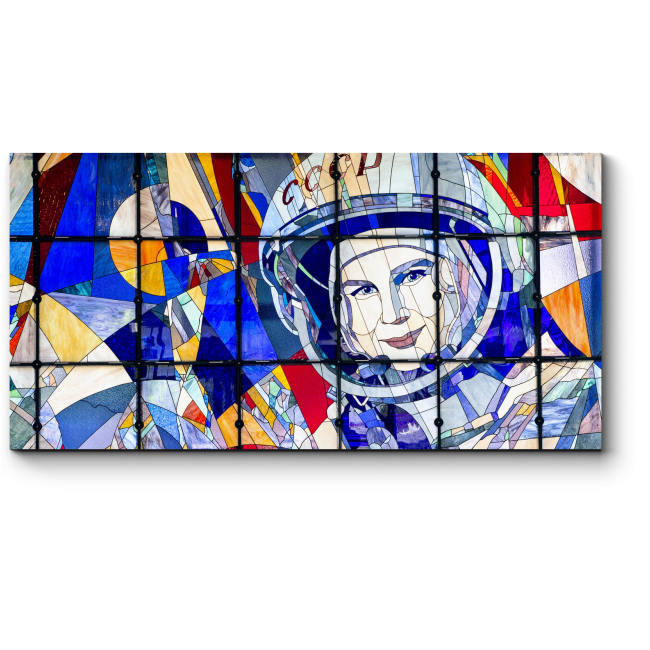 Модульная картина Первая женщина-космонавт