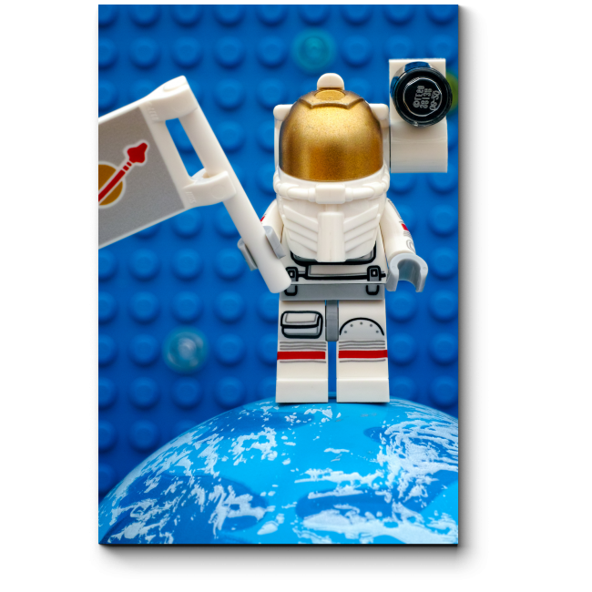 Модульная картина Лего-космонавт