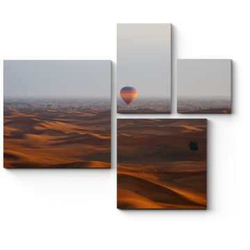 Модульная картина Воздушные шары над пустыней
