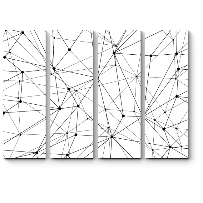 Модульная картина Точки и линии