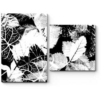 Модульная картина Отпечатки листьев