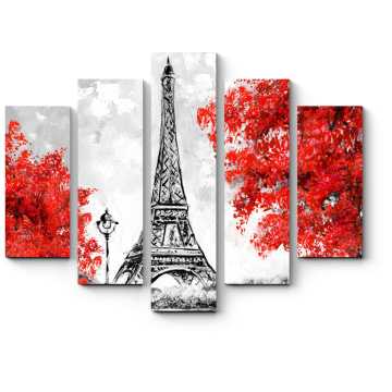 Модульная картина Краски осени в Париже