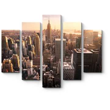 Модульная картина Нью-Йорк с высоты птичьего полета