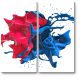 Модульная картина Синее и красное