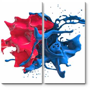Модульная картина Синее и красное