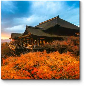 Модульная картина Осенний Киото на закате