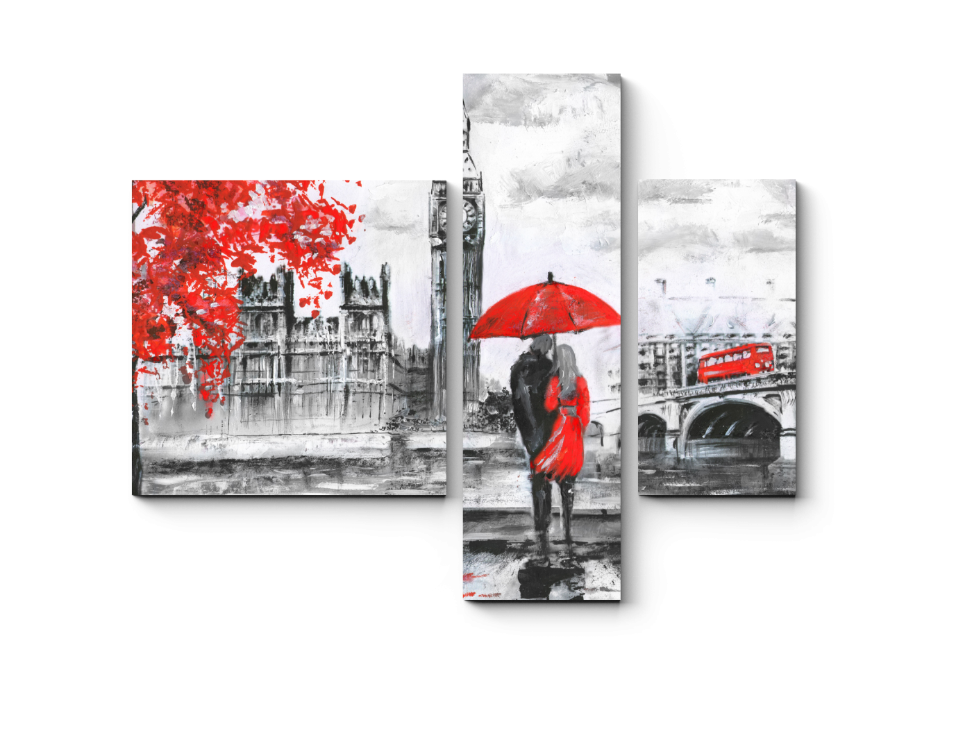 

Модульная картина Picsis, Влюбленные на берегу Темзы, Лондон (20x20)
