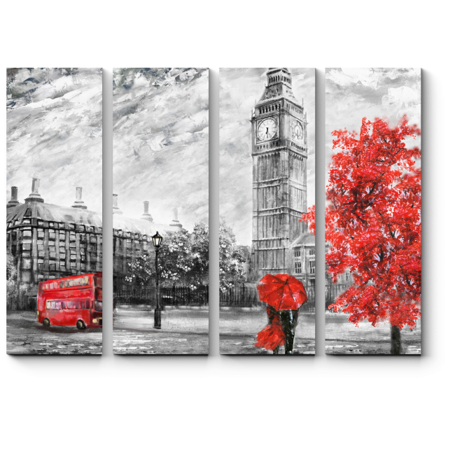 Модульная картина Хмурый полдень в Лондоне