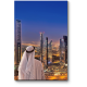 Модульная картина Созерцание ночного Дубая