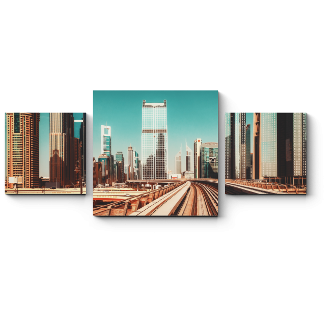 Модульная картина Дубайское метро