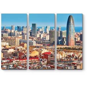 Модульная картина Барселона с высоты прекрасна