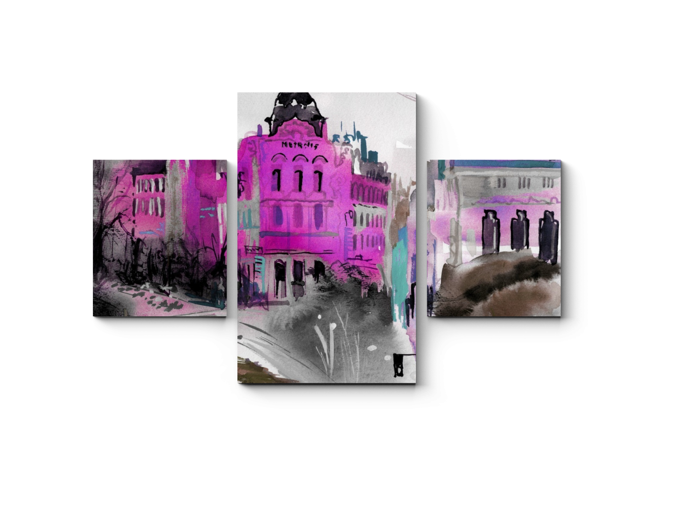 

Модульная картина Picsis, Вена глазами современника (20x20)