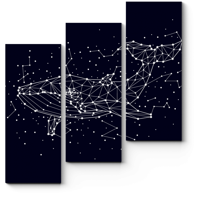 Модульная картина Созвездие "Кит"
