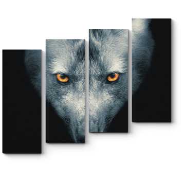 Модульная картина Портрет серого волка