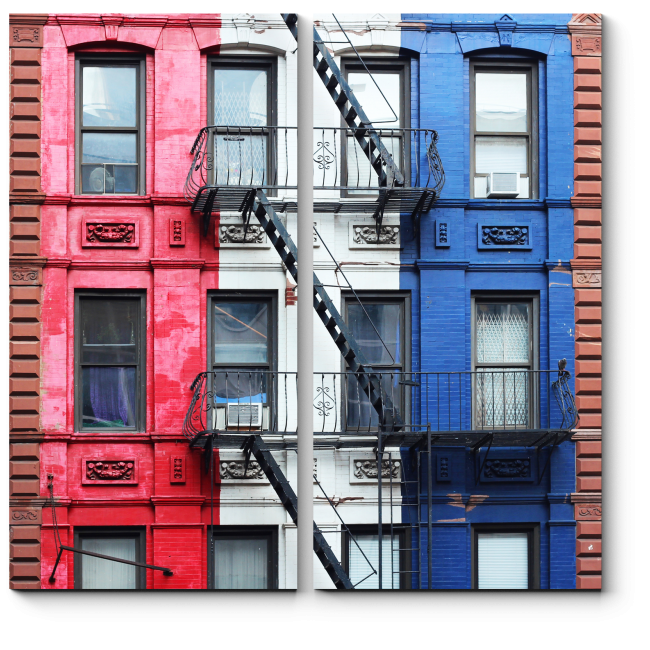 Модульная картина Здание и лестница в Нью-Йорке
