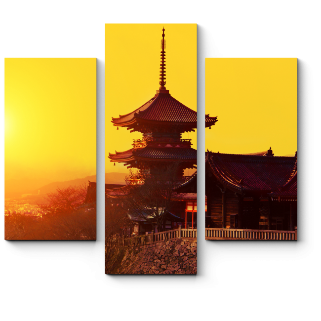 Модульная картина Волшебный закат в Киото