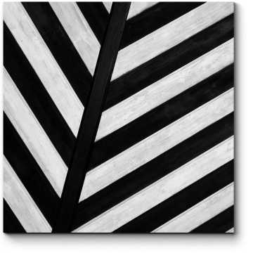 Модульная картина Черно-белый лист