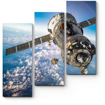 Модульная картина Научно-орбитальная станция "Союз" 