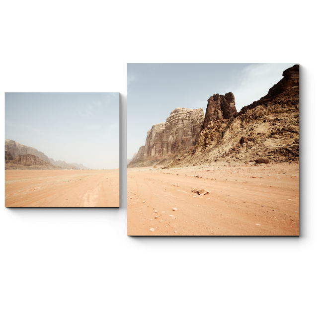Модульная картина Широкая пустынная дорога