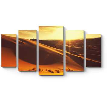Модульная картина Закат в пустыне