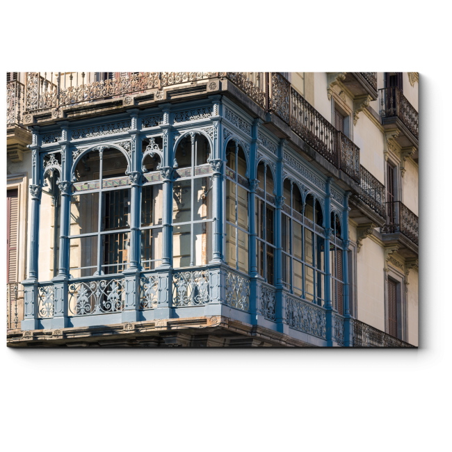 Модульная картина Украшения балкона в стиле каталонского модернизма, Барселона