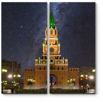 Модульная картина Ночная Благовещенская башня