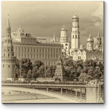 Модульная картина Черно-белая Москва