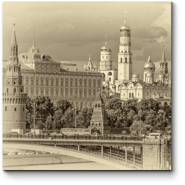 Модульная картина Черно-белая Москва