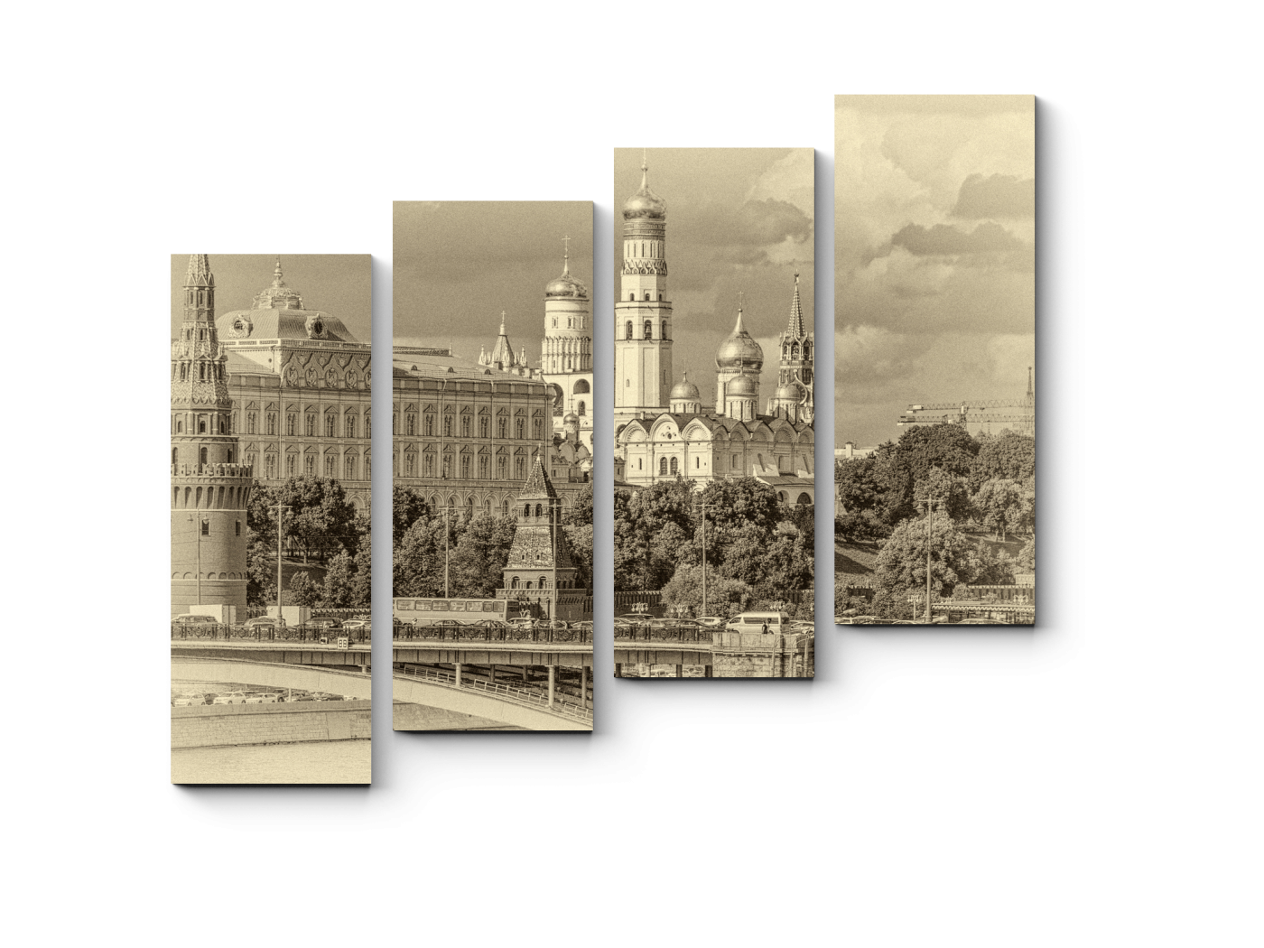 

Модульная картина Picsis, Черно-белая Москва (20x30)