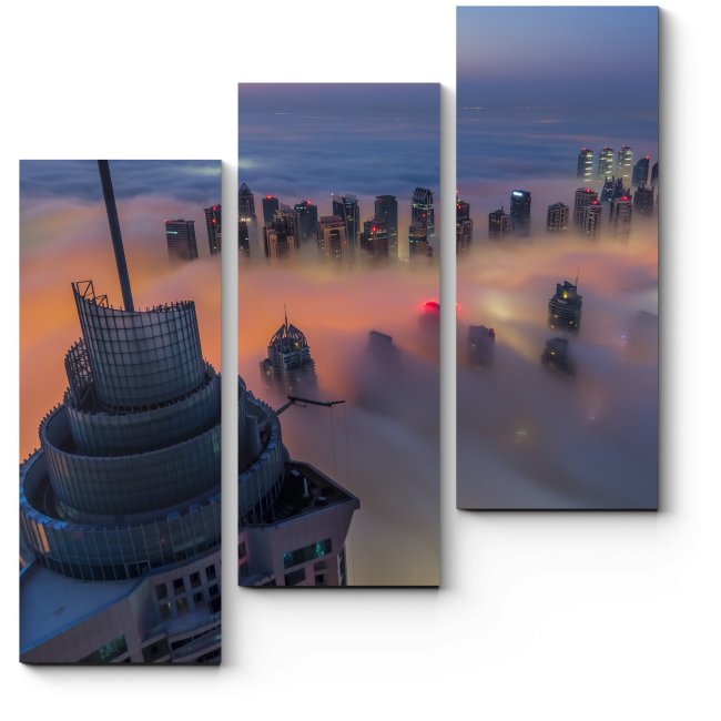 Модульная картина Выше дубайского тумана