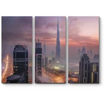 Модульная картина Утренний туман на Дубаем