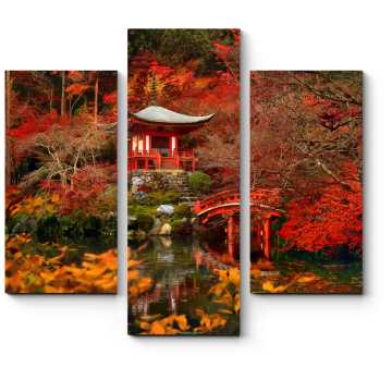 Модульная картина Красная осень в Киото