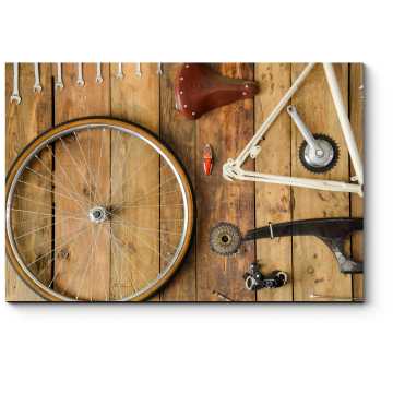Модульная картина Разобранный велосипед