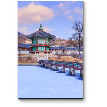 Модульная картина Кёнбоккун тихим зимним днем, Сеул