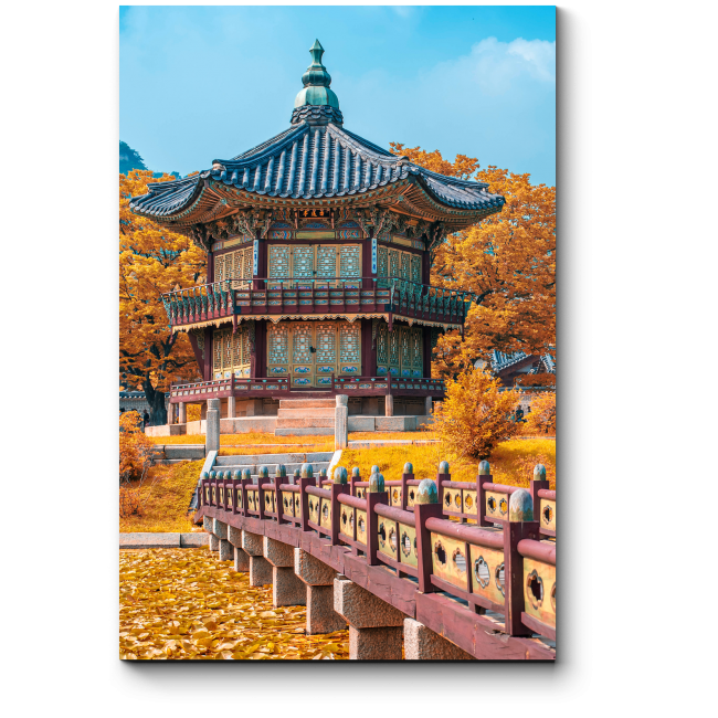 Модульная картина Осень в Корее, Сеул