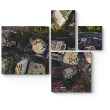 Модульная картина Над небоскребами Куала-Лумпур