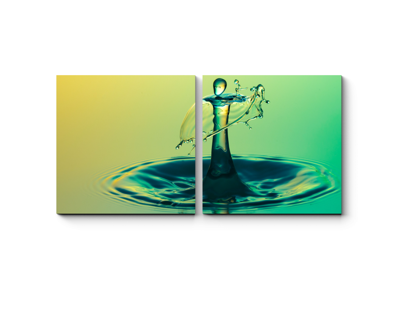 

Модульная картина Picsis, Изумрудная капля на воде (20x20)