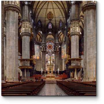 Модульная картина Внутри Миланского собора