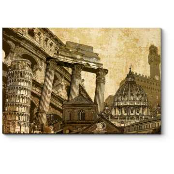 Модульная картина Достопримечательности Рима