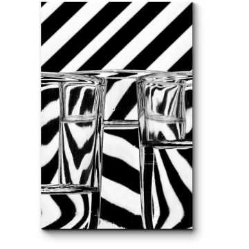 Модульная картина Черно-белая абстракция