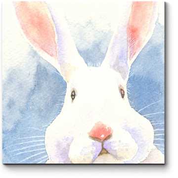 Модульная картина Акварельный кролик