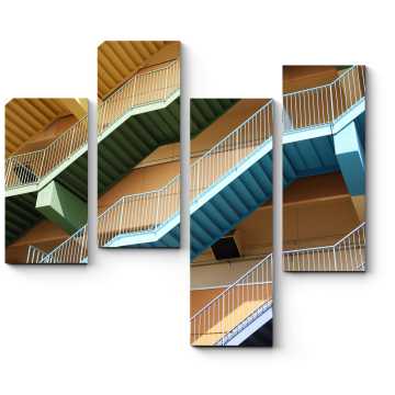 Модульная картина Цветные лестницы