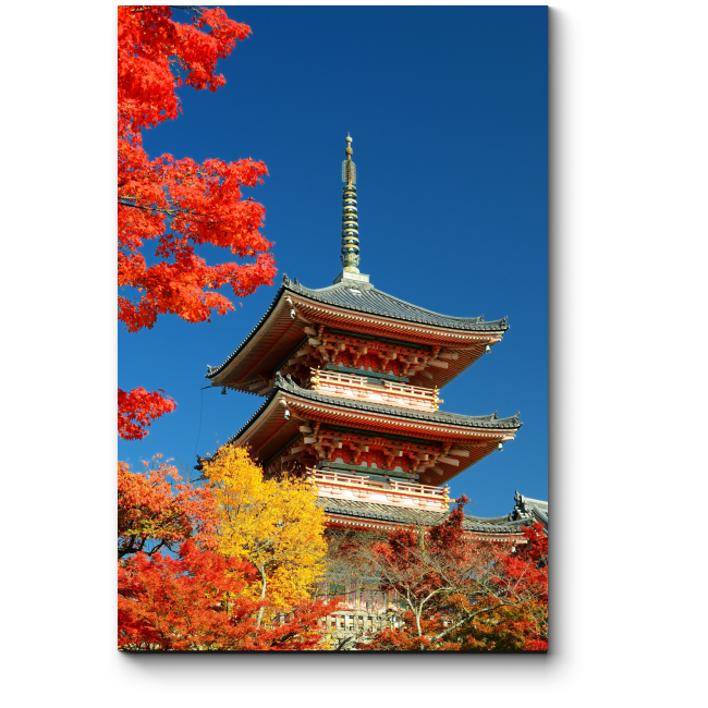 Модульная картина Осень в японском стиле