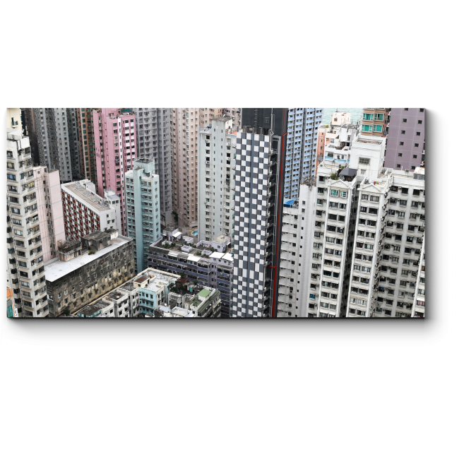 Модульная картина Спальный район Гонконга