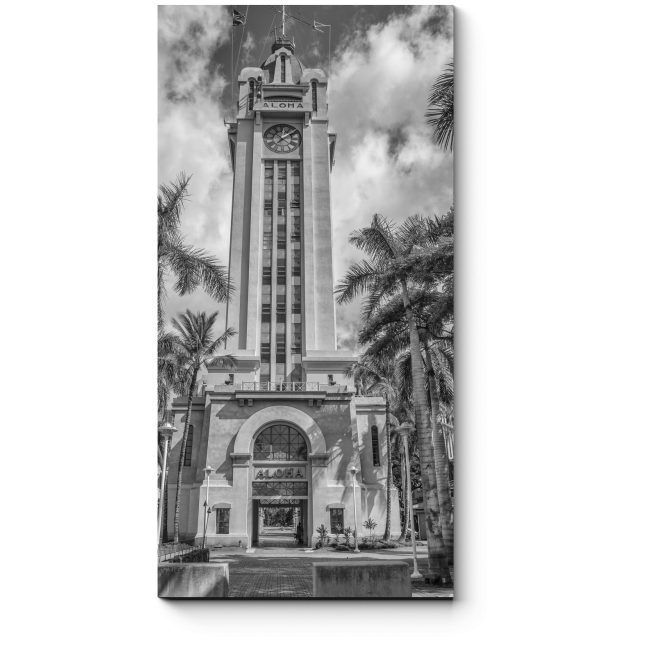 Модульная картина Башня среди пальм