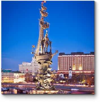 Модульная картина Памятник Петру 1 в Москве