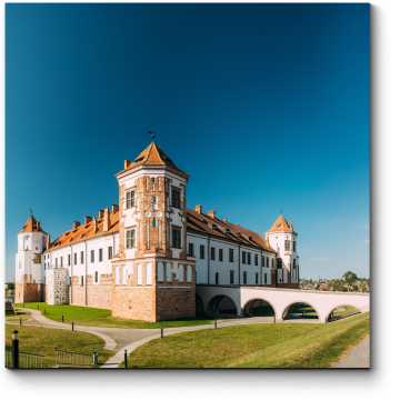 Модульная картина  Вид Старой Башни Замкового Комплекса "Мир" в Белорусии