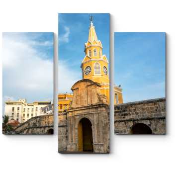 Модульная картина Башня с часами в Картахене, Испания