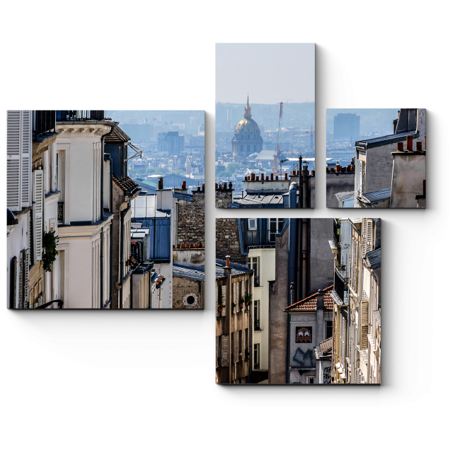 Модульная картина Прекрасная панорама Парижа