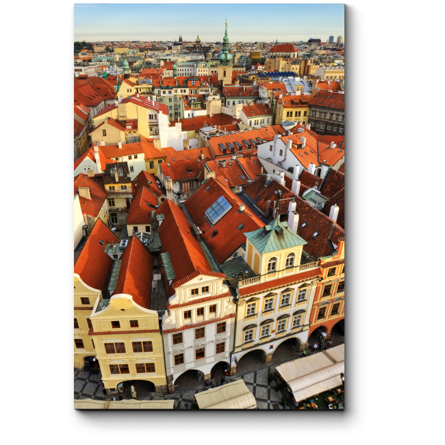 Модульная картина Старые крыши Праги